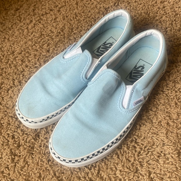 Womens 7.5 vans slip on checkered vans - Picture 1 of 7